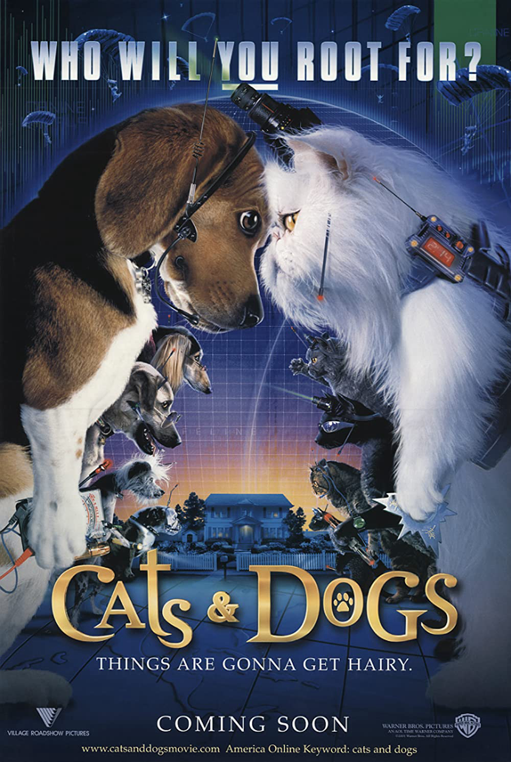 Poster Phim Đại Chiến Chó Mèo 1 (Cats & Dogs)