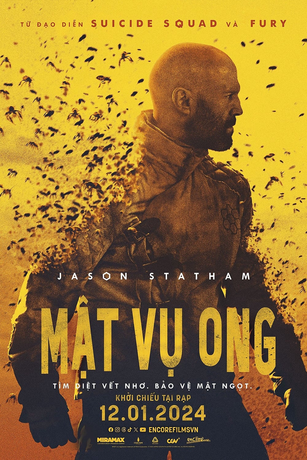 Poster Phim Mật Vụ Ong (The Beekeeper)