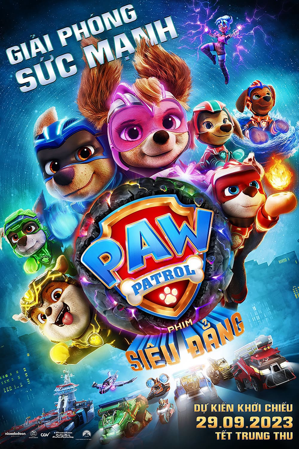 Poster Phim PAW Patrol: Phim Siêu Đẳng (PAW Patrol: The Mighty Movie)