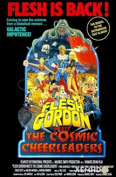 Poster Phim Flesh Gordon Gặp Gỡ Cheerleaders Ngoài Vũ Trụ (Flesh Gordon Meets The Cosmic Cheerleaders)