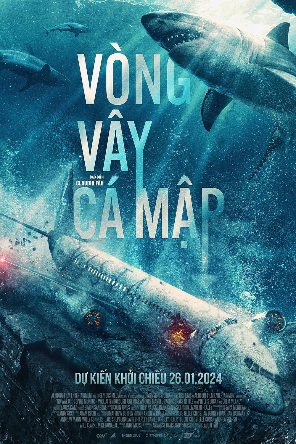 Poster Phim Vòng Vây Cá Mập (No Way Up)